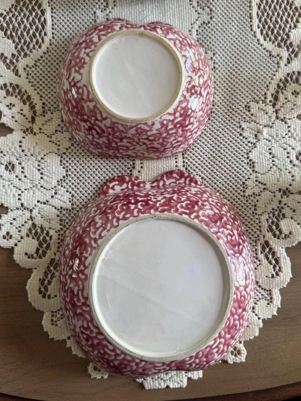 Apple-Shaped Ceramic Nesting Bowls